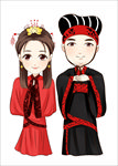Q版 卡通 手绘 设计 婚礼