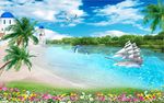 海景椰子树