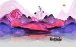 轻奢水墨山水情画