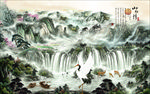 山水风景 中堂画海报