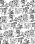 狮子 老虎 豹子 印花图案