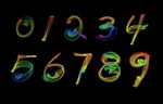水墨数字书法数字