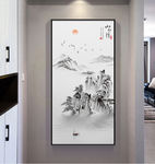 竖幅山水画