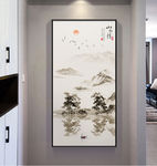 山水玄关画 竖幅山水画
