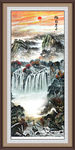 竖幅山水画