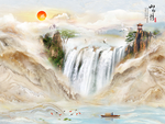 山水大理石 流水生财