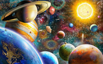 儿童房顶宇宙玄关屏风电视背景底