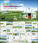 内蒙古草原风情蒙古包PPT