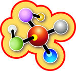 分子卡通矢量图