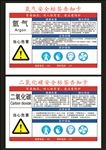 氩气 二氧化碳 安全标签告知卡