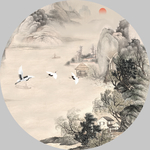 禅意山水装饰画