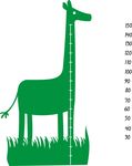 硅藻泥量身高长颈鹿草地标尺
