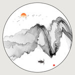 水墨山水装饰画