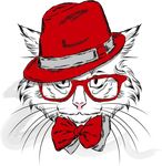 时尚手绘猫咪