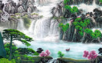 山水背景墙
