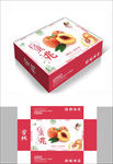 简约大气水蜜桃包装箱包装礼盒设