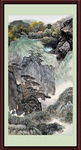 竖幅山水画