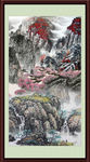 竖幅山水画