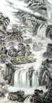 山水国画玄关