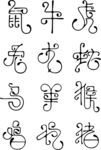 十二生肖艺术字