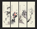 梅兰竹菊装饰画