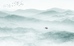 现代中式山水画TIF分层