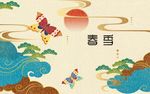 春季现代纹理蝴蝶背景墙
