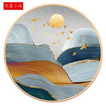 抽象山水背景墙