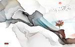 中国风线条抽象画 TIF分层
