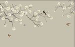玉兰花鸟