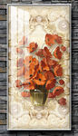 欧式复古花卉油画花纹玄关背景墙