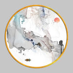 圆形山水画 TIF分层画
