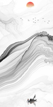灰色意境 山水 TIF分层
