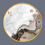 中式 手绘线条画 TIF分层画