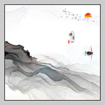 山水抽象创意画 TIF分层