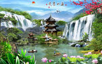 山水画中式山水画 TIF分层