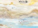 现代石材背景墙画 TIF分层