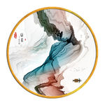 圆形 创意抽象壁画 TIF分层