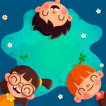 手绘儿童夏令营插画
