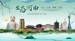 中国风河南生态卫生城市形象海报