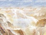 瀑布山水大理石纹