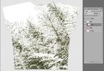 雨雪森林服装后幅印花图案设计