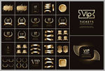 矢量高端金色vip贵宾麦穗图案