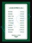 价目表