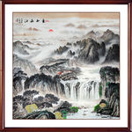 玄关画山水画