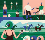 骑马术单车网球洋酒吧美女运动