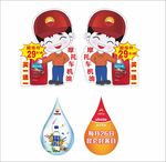 卡通提示牌