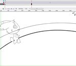 一个简笔画逐帧小兔子上上坡动画