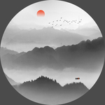 水墨山水装饰画