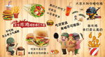 汉堡炸鸡店餐厅背景墙图片